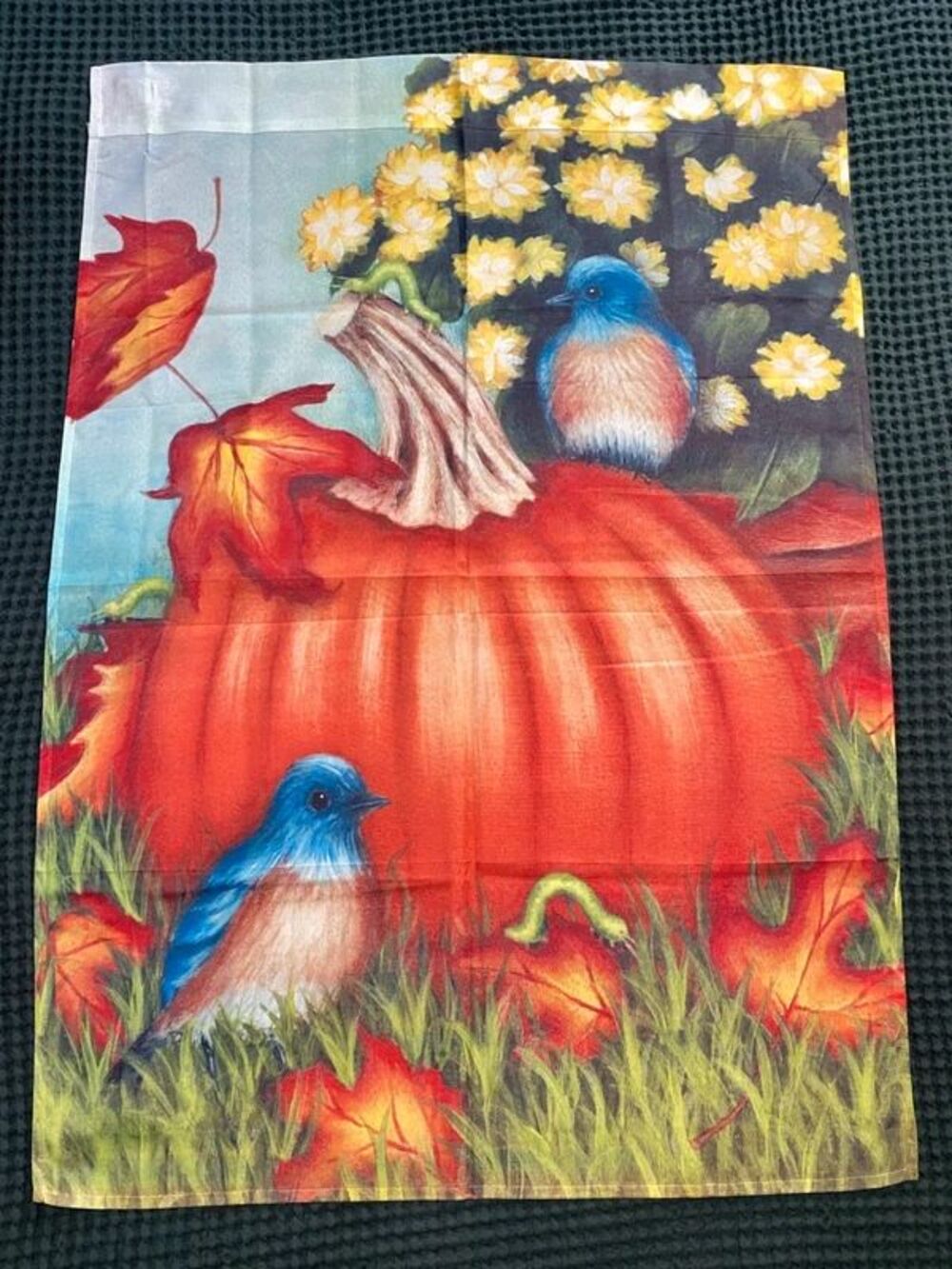 Outdoor Garden Flag Autumn Fall Halloween Welcome Artist Sheri Hart 28 x 40"
